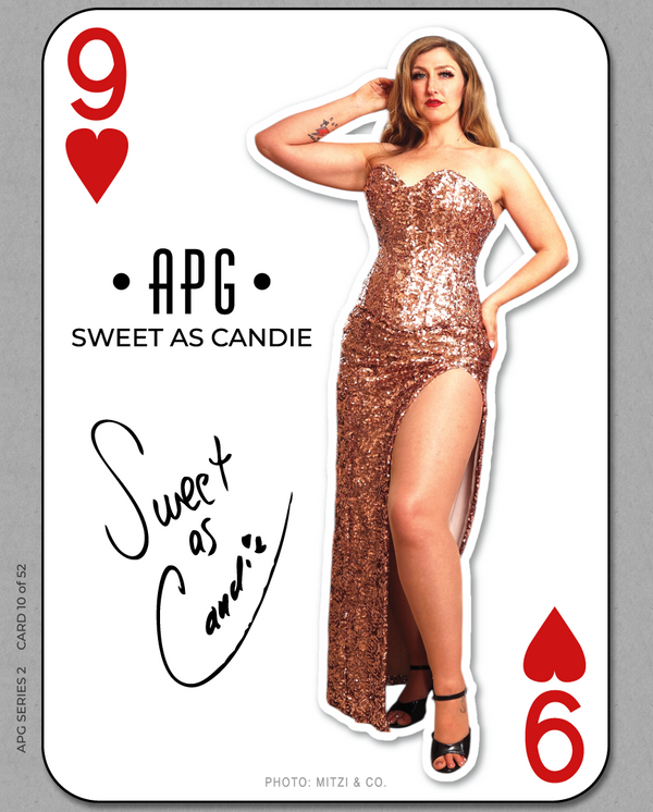 52 Card Pinup - Card 10 - Sweet as Candie - 9 of Hearts