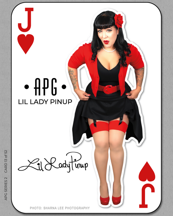 52 Card Pinup - Card 13 - Lil Lady Pinup - Jack of Hearts