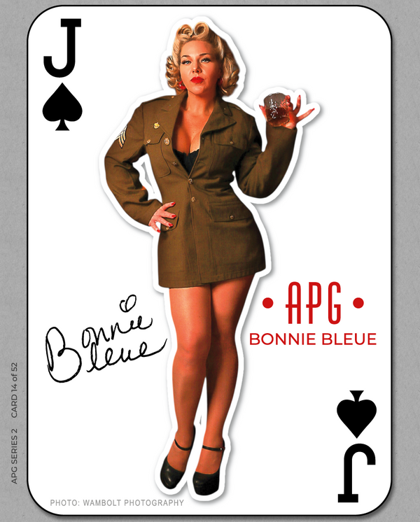 52 Card Pinup - Card 14 - Bonnie Bleue - Jack of Spades