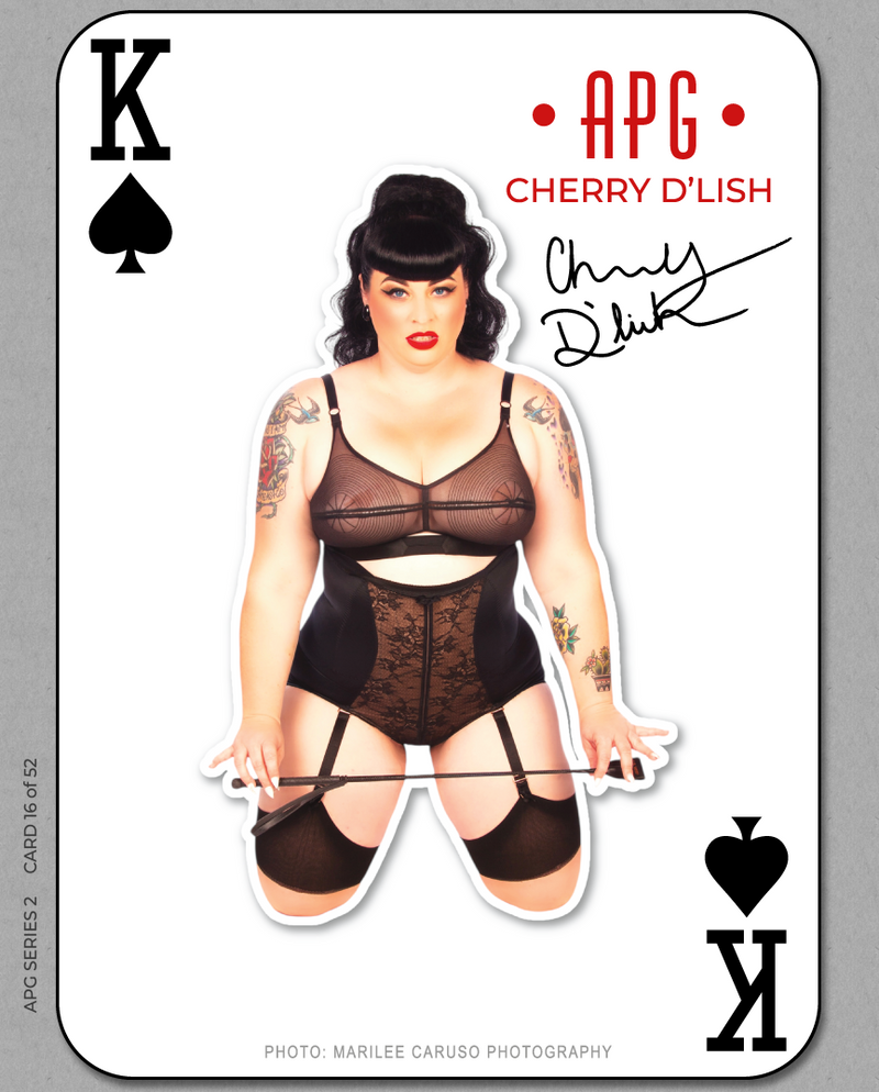 52 Card Pinup - Card 16 - Cherry D'Lish - King of Spades