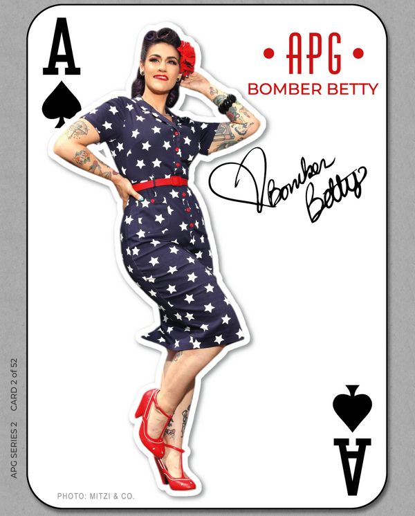 52 Card Pinup - Card 2 - Bomber Betty - Ace of Spades