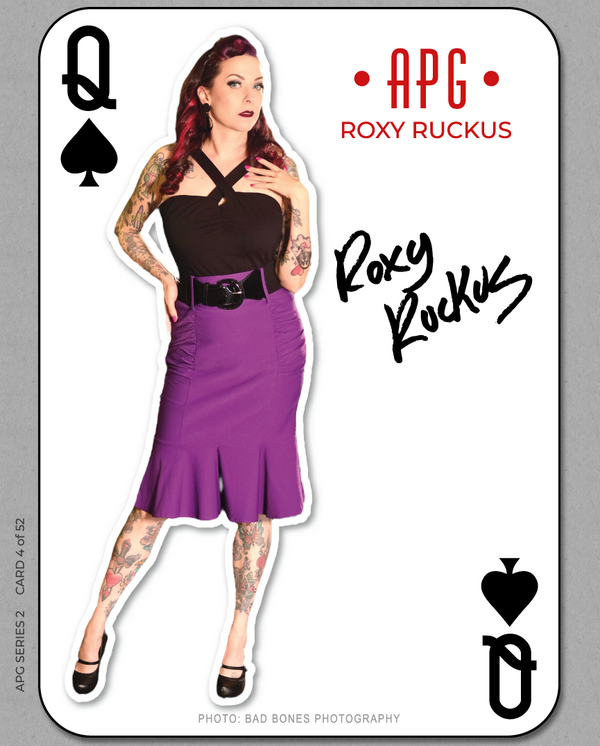 52 Card Pinup - Card 4 - Roxy Ruckus - Queen of Spades