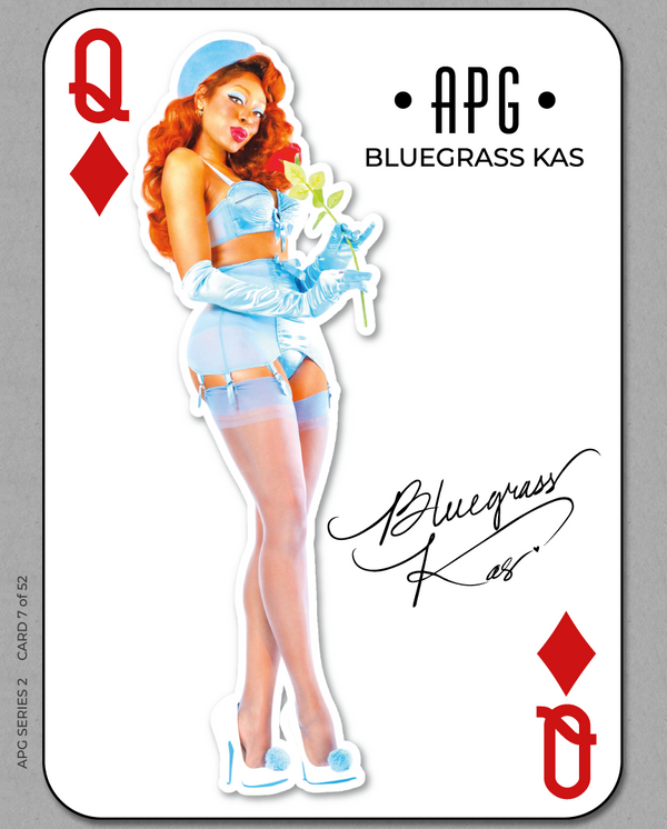 52 Card Pinup - Card 7 - Bluegrass Kas - Queen of Diamonds