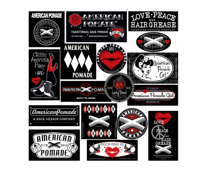 American Pomade Sticker Pack