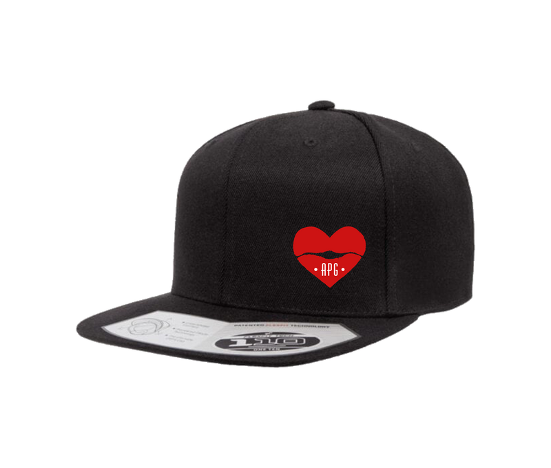 American Pomade Girl Hat Flat Bill Snapback Black American